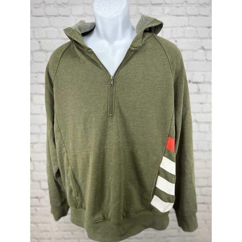 Peloton Green 1/2 Zip Pullover Soft Hoodie Bike Cycling Pockets Unisex Size XL